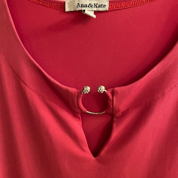 ANA & KATE~CORAL/PINK~BLOUSE~M-LG - Picture 3 of 5